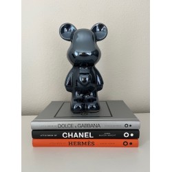 Luxe Ceramic Bear 18 cm zwart 
